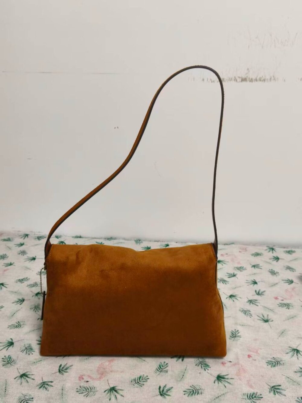 COACH Eliza Suede Flap Shoulder Bag, Brown - Picture 6 of 13